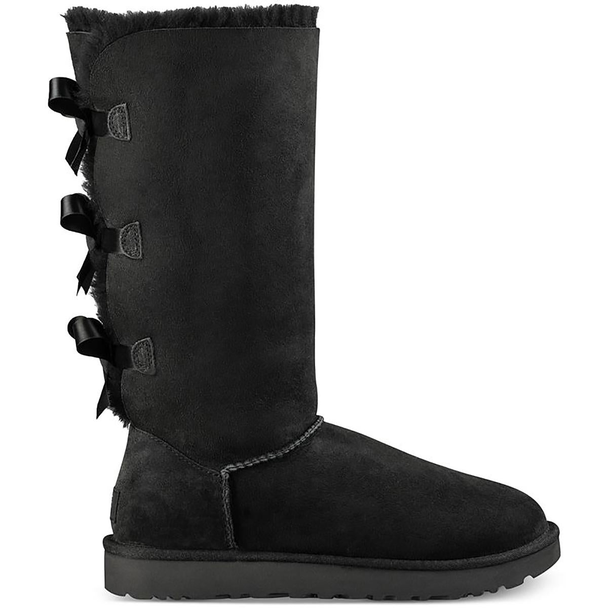 Bailey Bow II Tall Womens Suede Pull On Shearling Boots