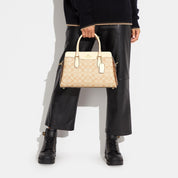 Coach Outlet Darcie Carryall In Blocked Signature Canvas