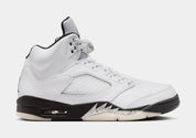 Air Jordan 5 Retro White and Black Mens Lifestyle Shoes (White/Black/Sail/Metallic Silver) Free Shipping