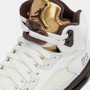 Air Jordan 5 Retro Golden Ticket Womens Lifestyle Shoes (Earth/Metallic Gold/Sail/Muslin) Free Shipping