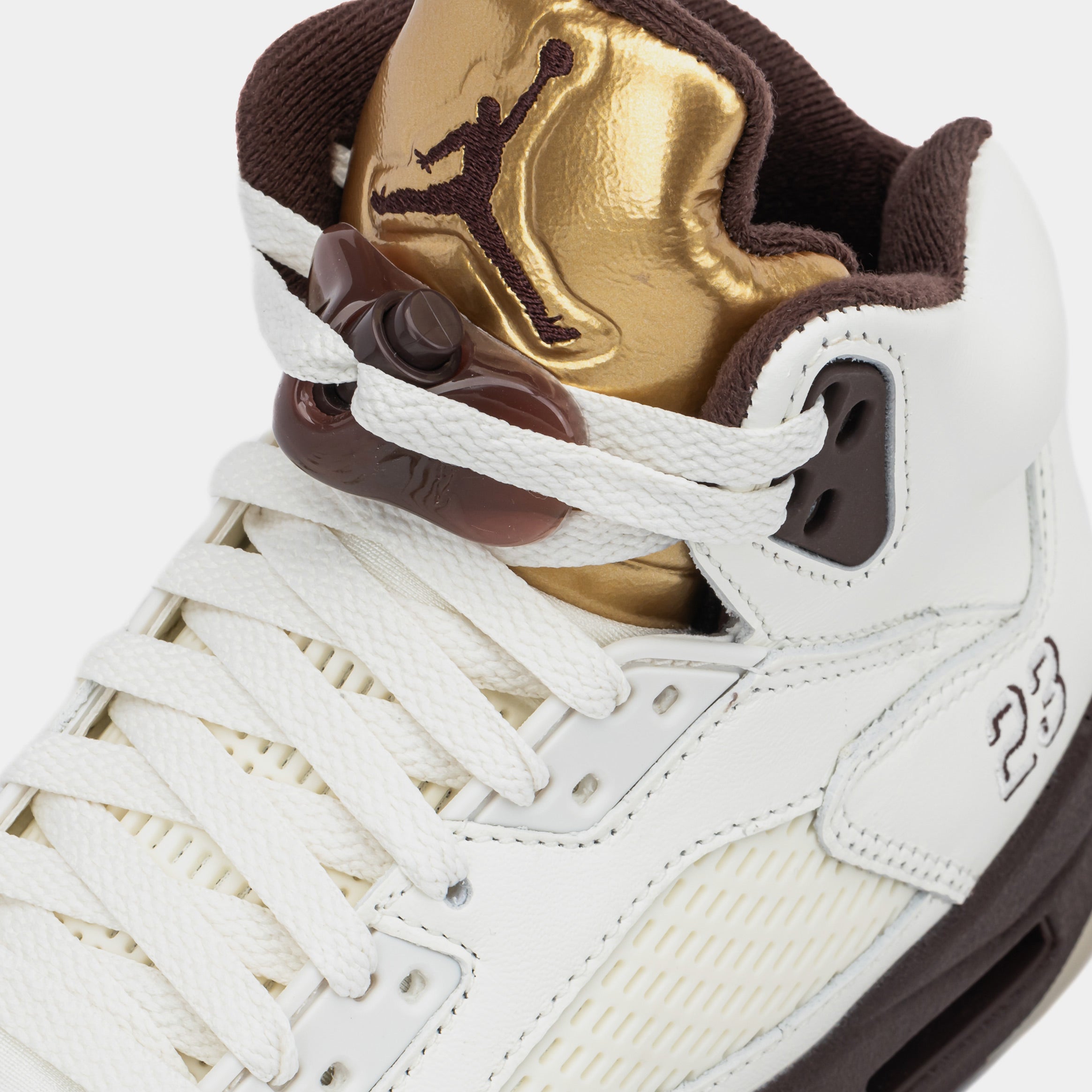 Air Jordan 5 Retro Golden Ticket Womens Lifestyle Shoes (Earth/Metallic Gold/Sail/Muslin) Free Shipping