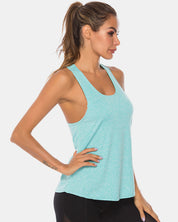 Full Size Scoop Neck Wide Strap Active Tank