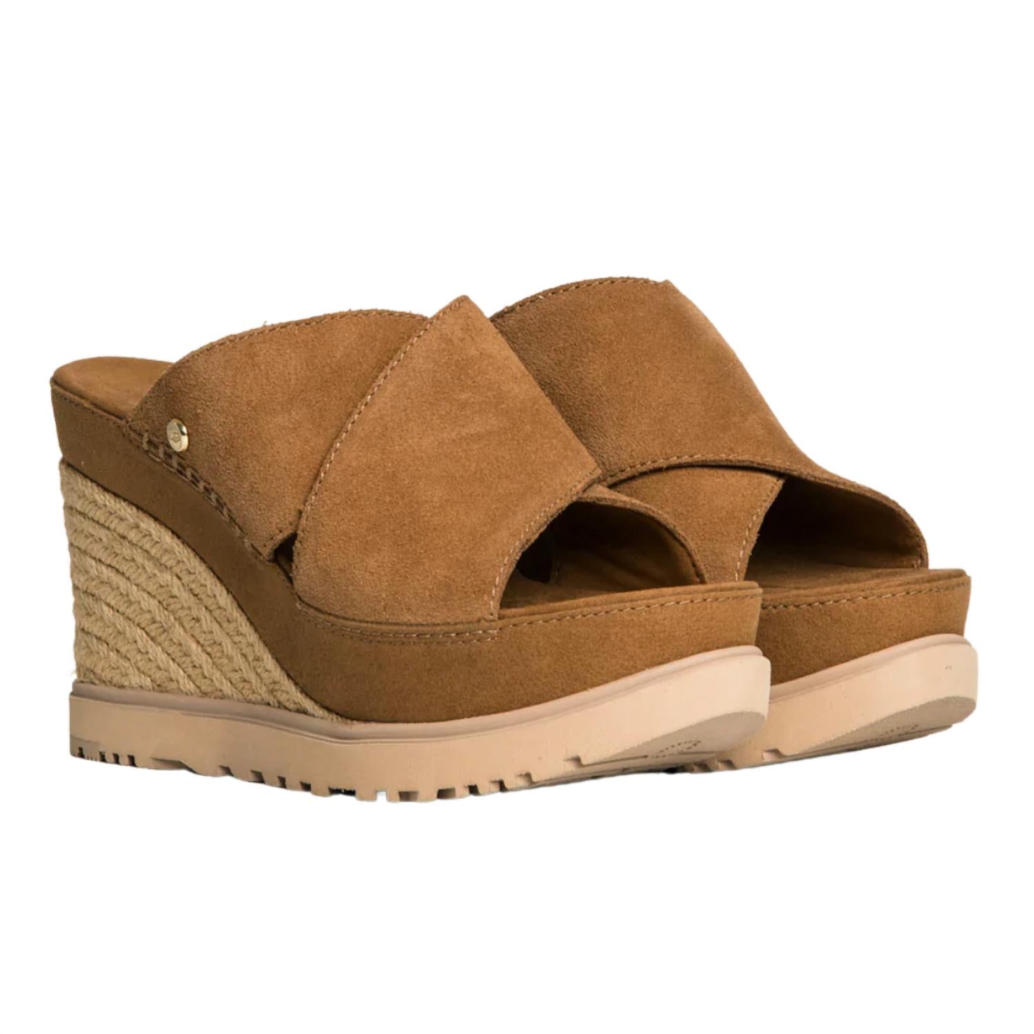 Women's Abbot Espadrille Slide In Chestnut