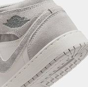 Air Jordan 1 Retro Mid SE Neutral Grey Grade School Lifestyle Shoes (Neutral Grey/Sail/Smoke Grey)