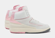 Air Jordan 2 Retro Soft Pink Womens Lifestyle Shoes (Summit White/Medium Soft Pink)