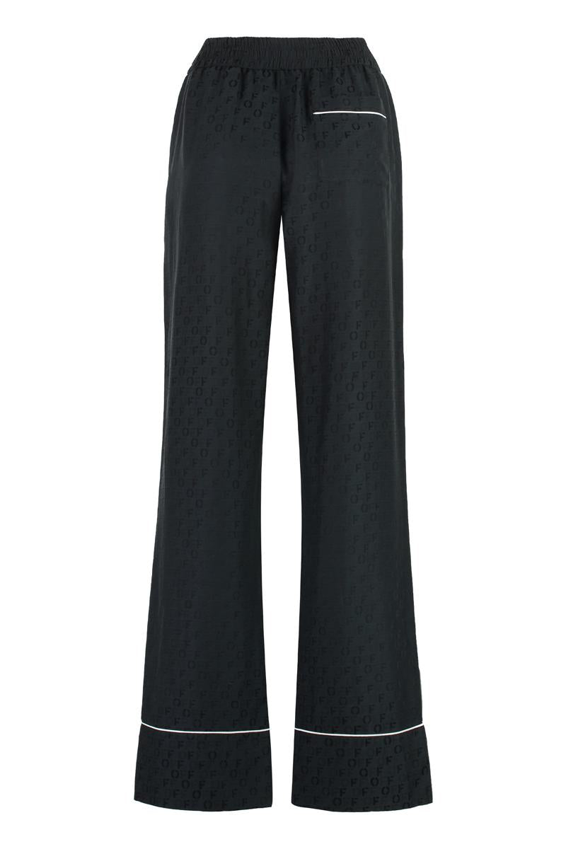 Off-White Silk Blend Trousers