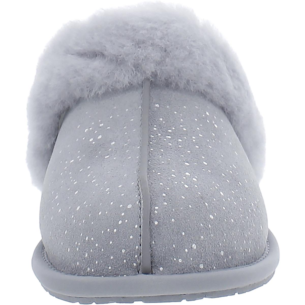 Scuffette II Metallic Spots Womens Leather Comfy Scuff Slippers