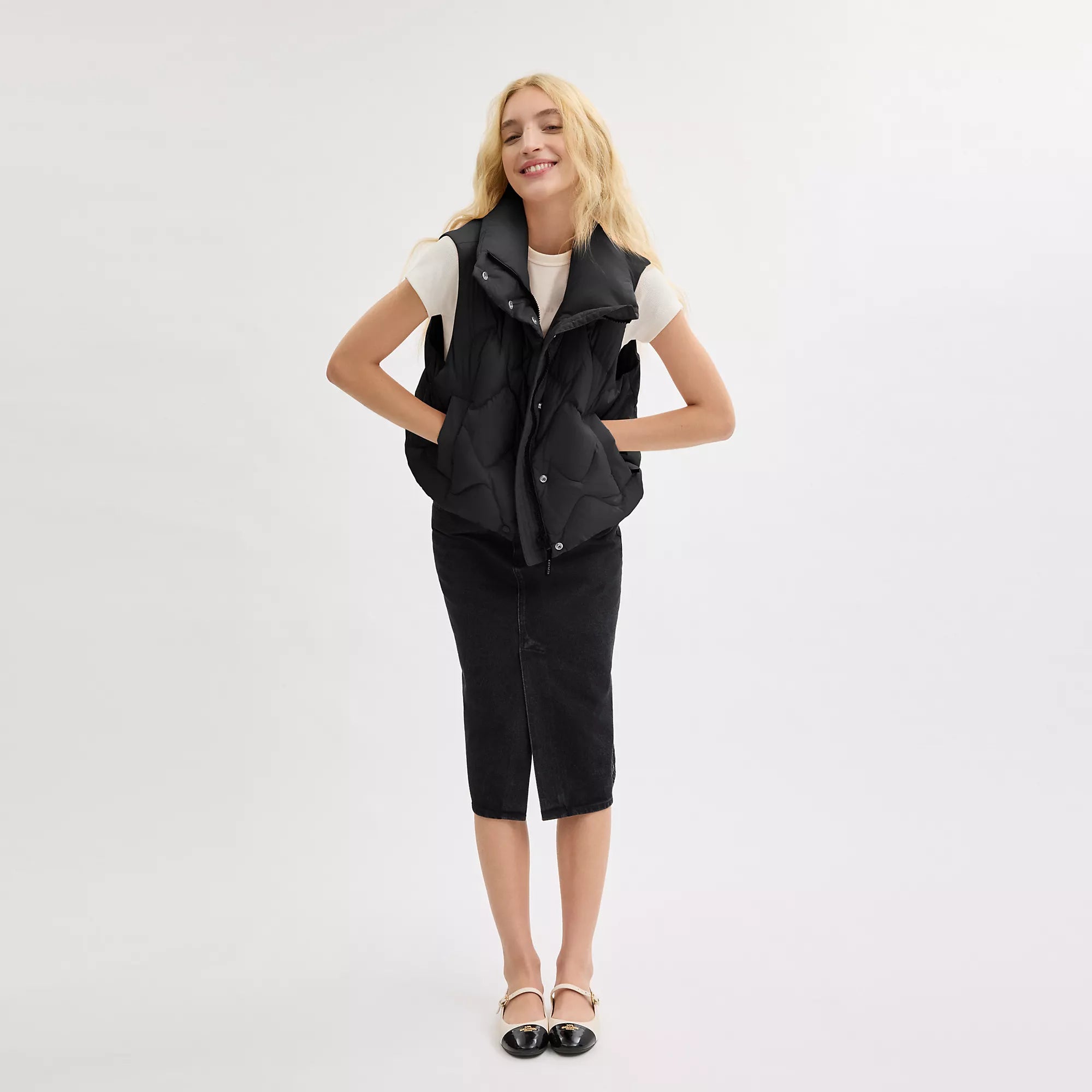 Coach Outlet Quilted Vest In Recycled Polyamide