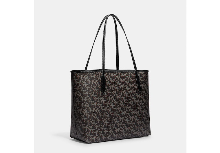 Coach Outlet City Tote With Signature Monogram Print