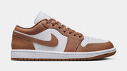 Air Jordan 1 Low Archaeo Brown Womens Lifestyle Shoes (Archaeo Brown/White)