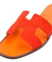 Hermes Oran Sandals 37 Rouge écarlate 014011AG