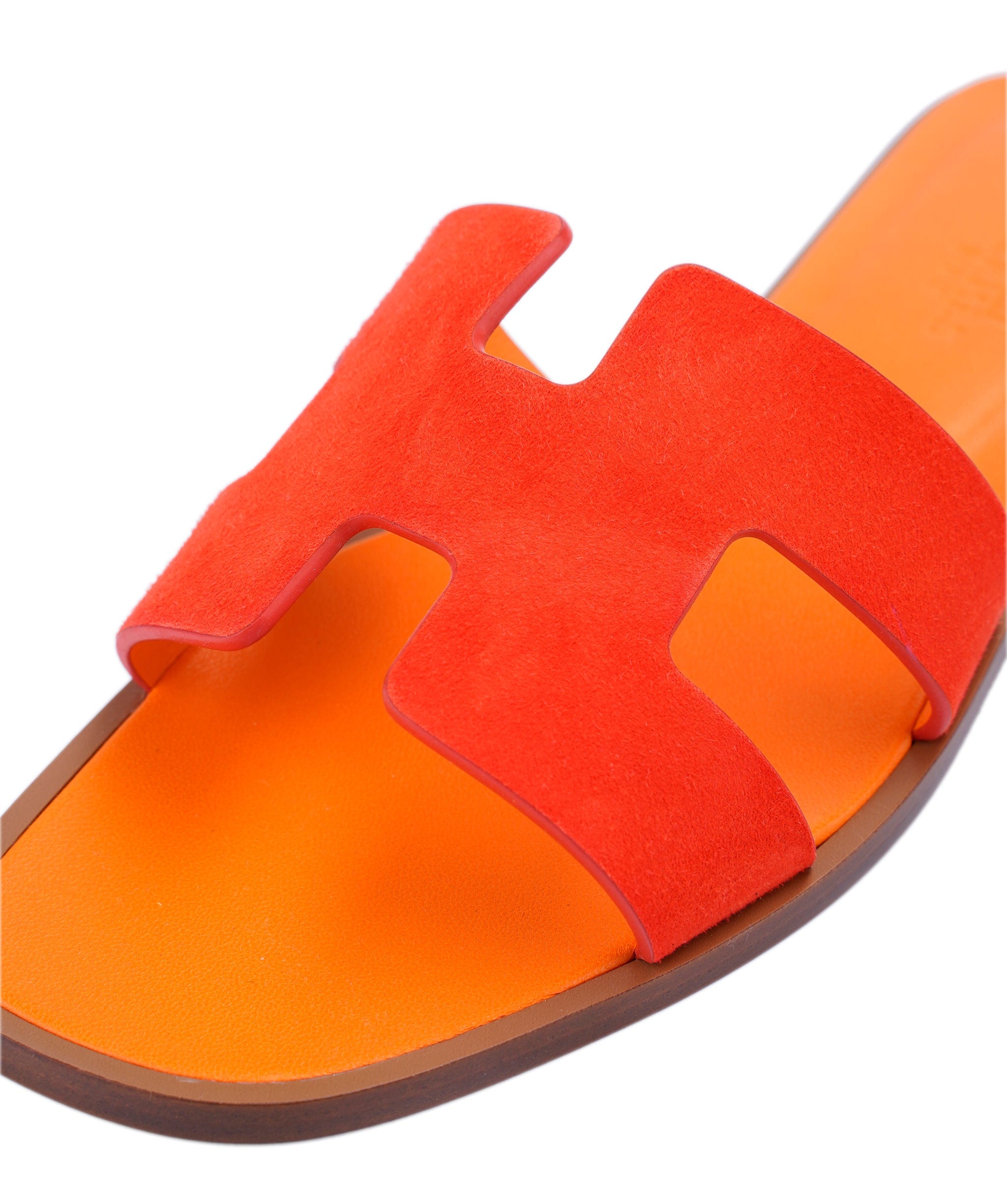 Hermes Oran Sandals 37 Rouge écarlate 014011AG