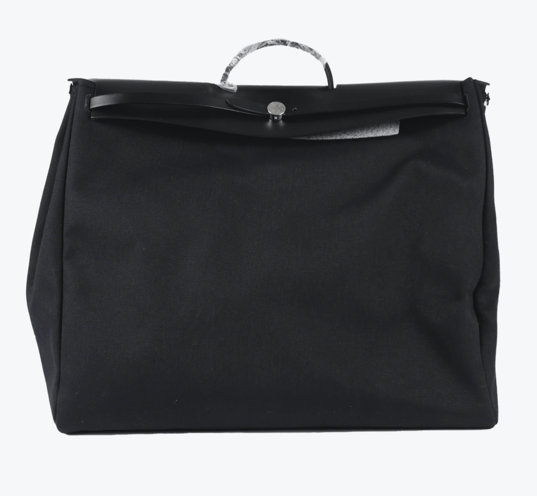 Hermes Herbag 50 Black Canvas PHW #Z 2021 115782159