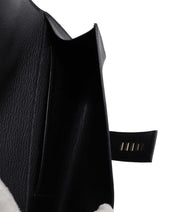 Hermes Medor Clutch Black Chevre Permabrass Hardware #D SKC1936