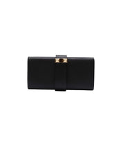 Hermes Medor Clutch Black Chevre Permabrass Hardware #D SKC1936