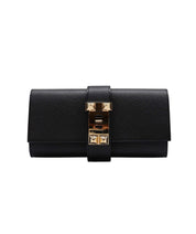 Hermes Medor Clutch Black Chevre Permabrass Hardware #D SKC1936