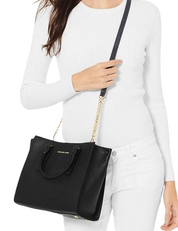 Michael Michael Kors Alessa Medium Pebbled Leather Satchel