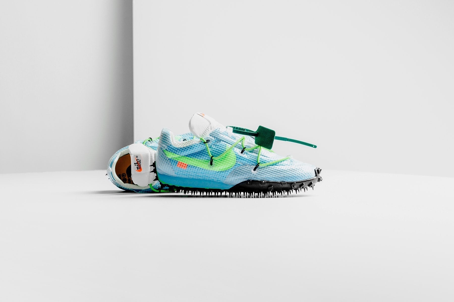 Nike x Off-White Women's Waffle Racer - Vivid Sky/Electric Green-Black