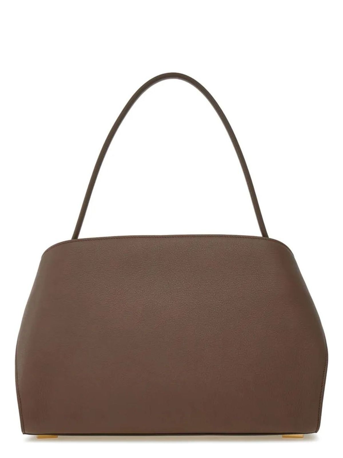 BOLSO SHOULDER MARRON INTERIOR ROJO