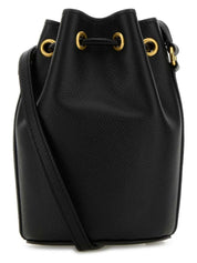 VLOGO SIGNATURE MINI LEATHER BUCKET BAG