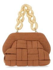 TIA WEAVED STRAW CLUTCH