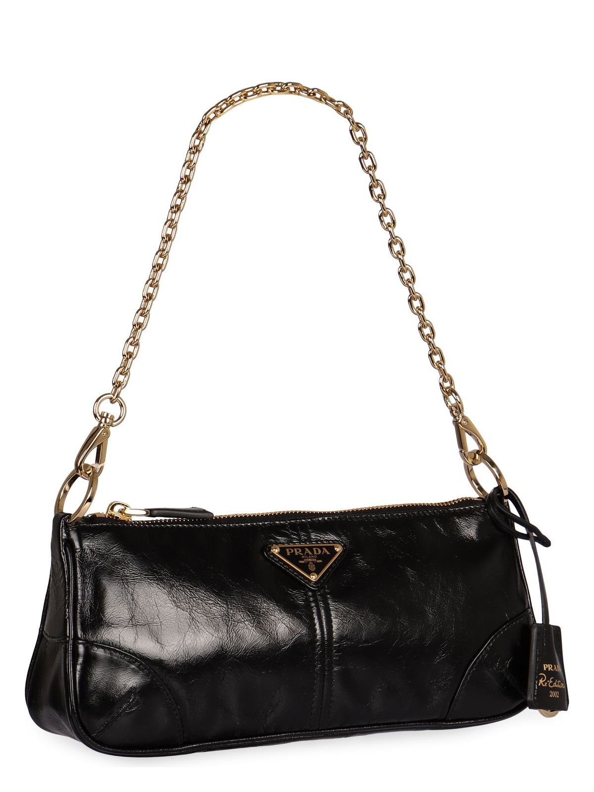 PRADA RE-EDITION 2002 LEATHER SHOULDER BAG