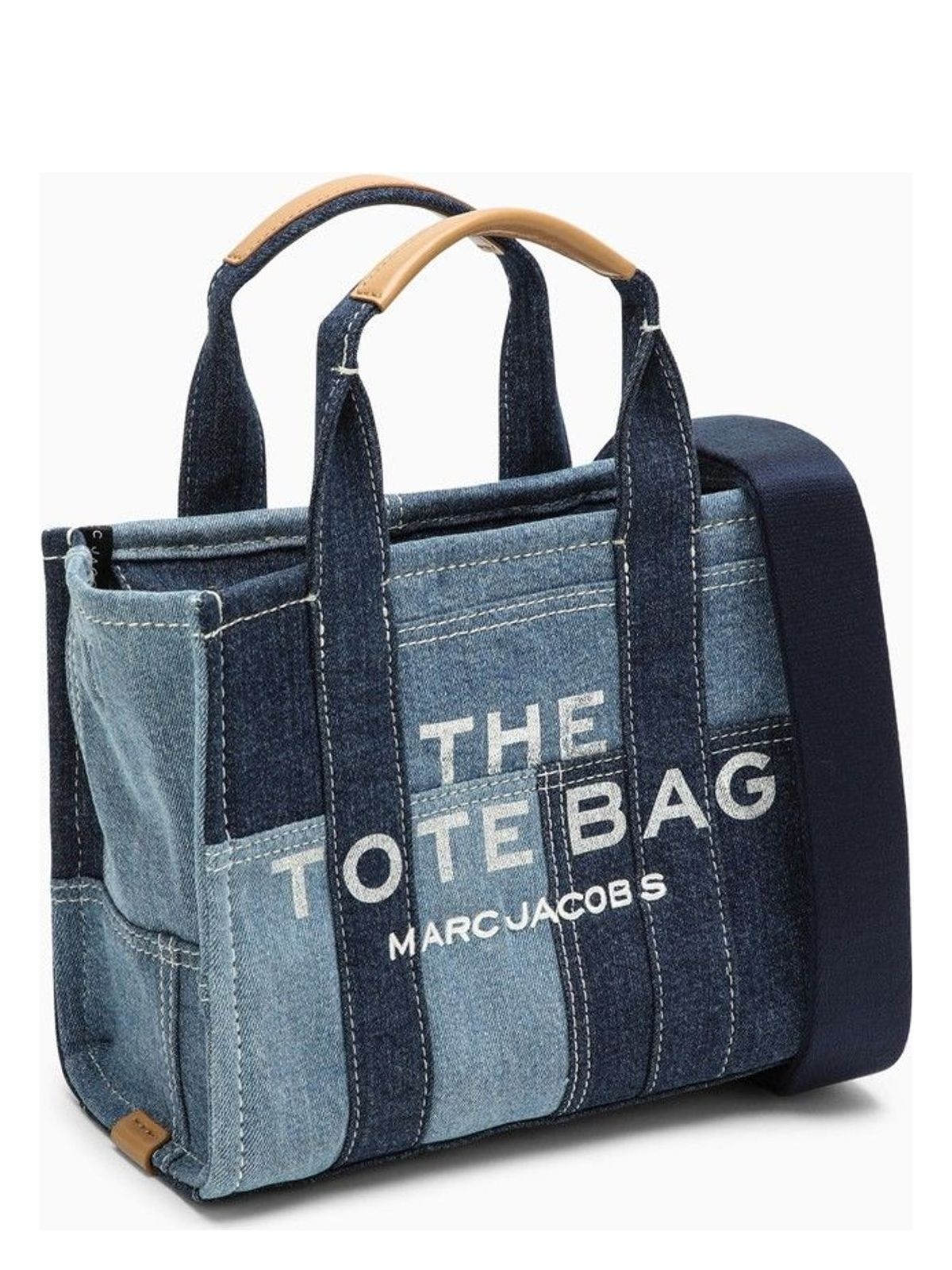 SMALL PATCHWORK DENIM TOTE BAG