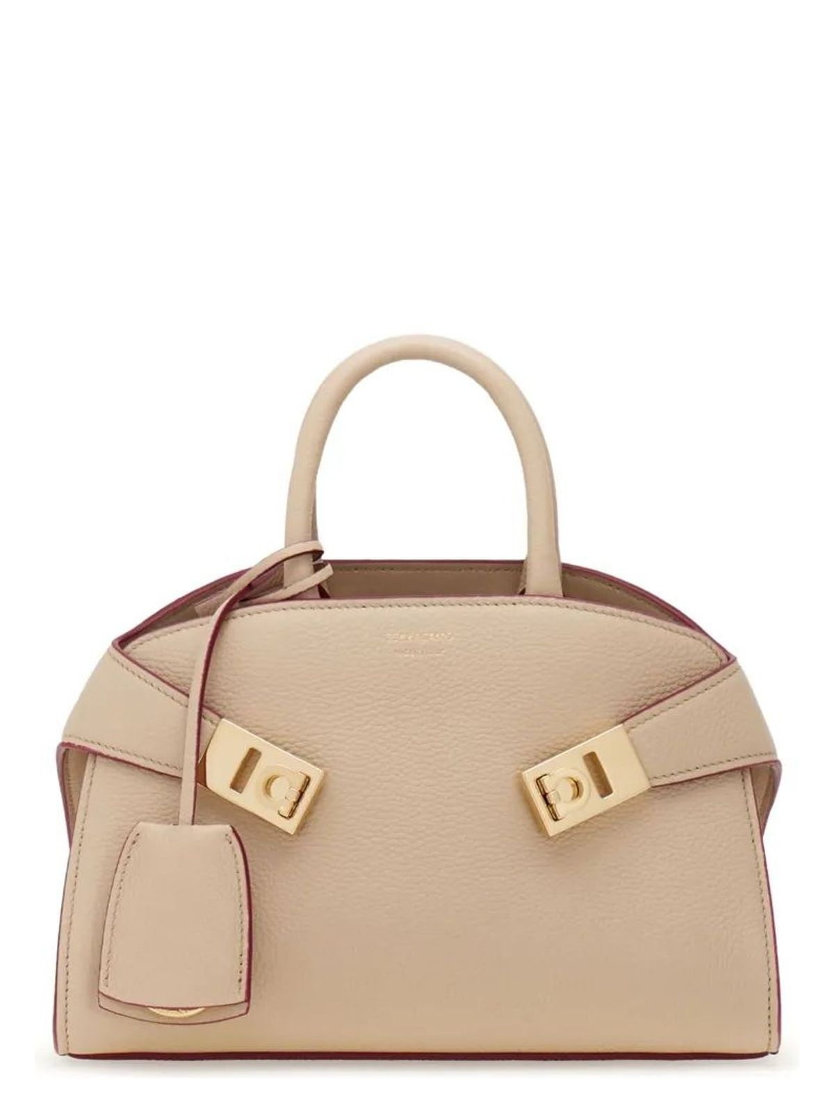 BOLSO TOP HANDLE XS BEIGE VIVOS GRANATE