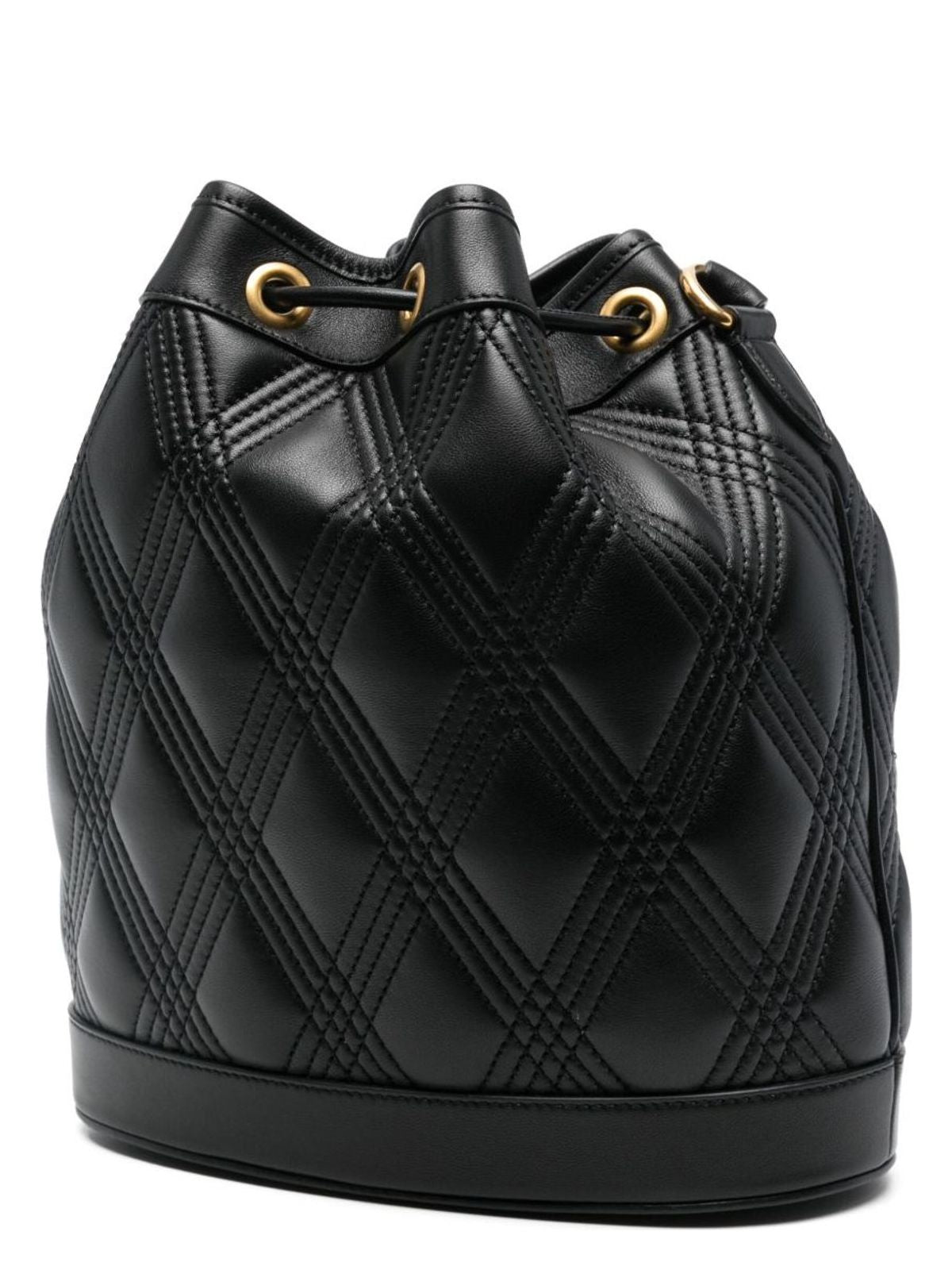 QUILTIE 67 LEATHER BUCKET BAG