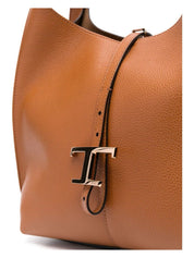 T TIMELESS PICCOLA LEATHER SHOULDER BAG