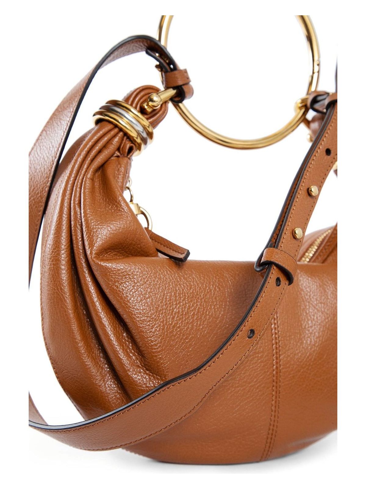 BRACELET SMALL LEATHER HOBO BAG