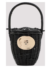 WICKER BUCKET BAG