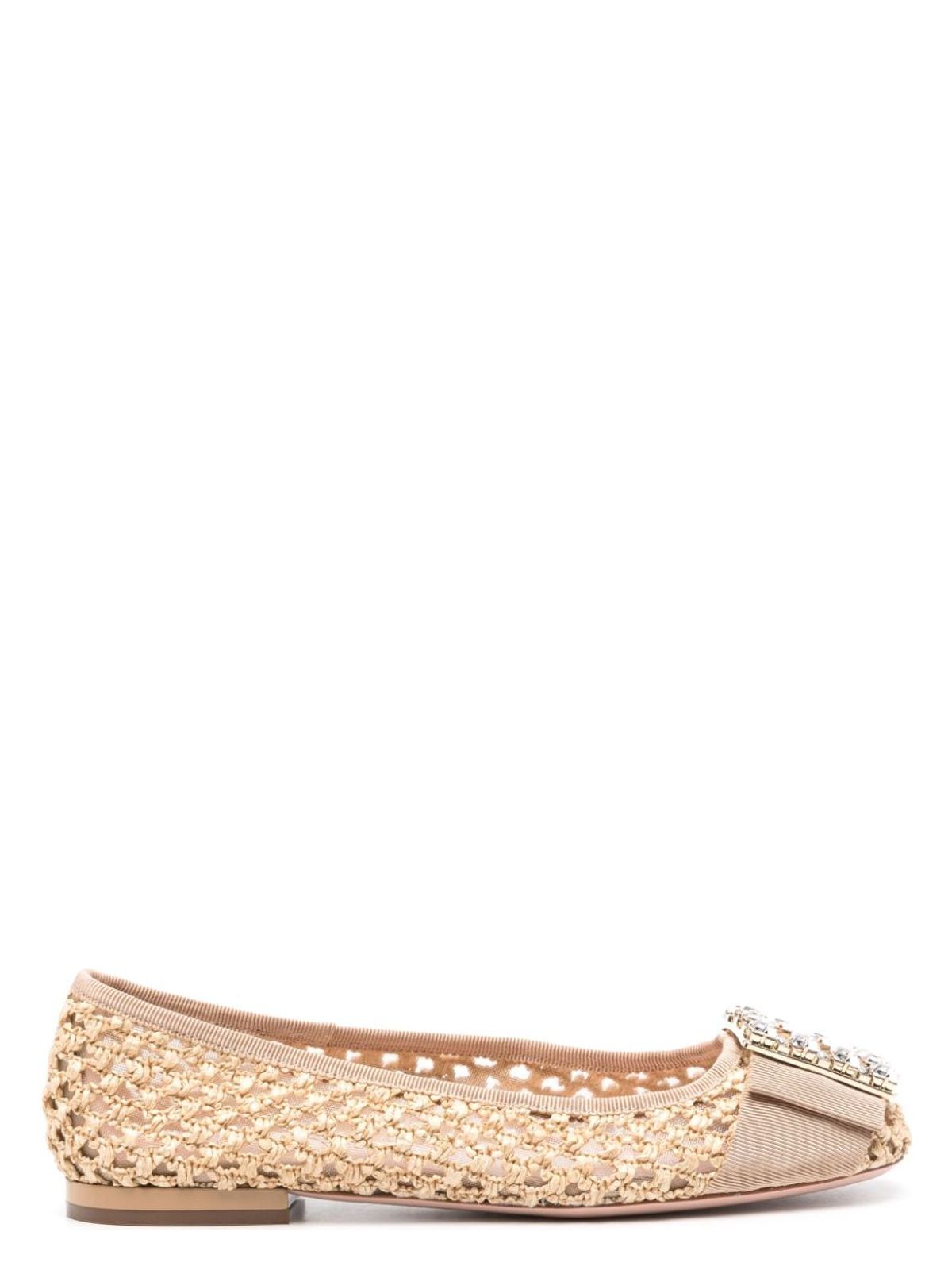 TRÈS VIVIER RAFFIA BALLET FLATS