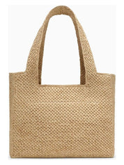 FONT LARGE NATURAL RAFFIA BAG