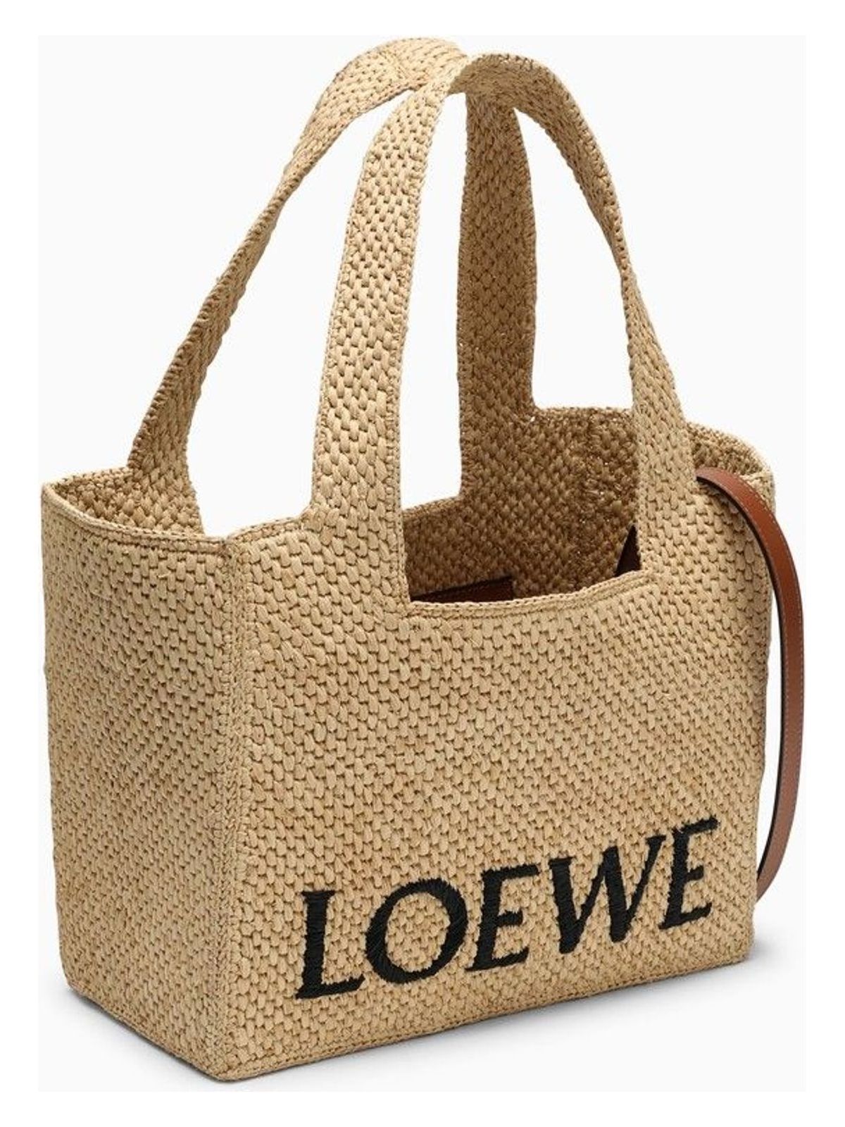 FONT LARGE NATURAL RAFFIA BAG