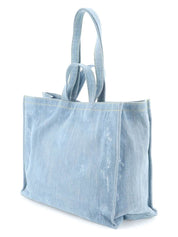 DENIM TOTE BAG WITH LOGO