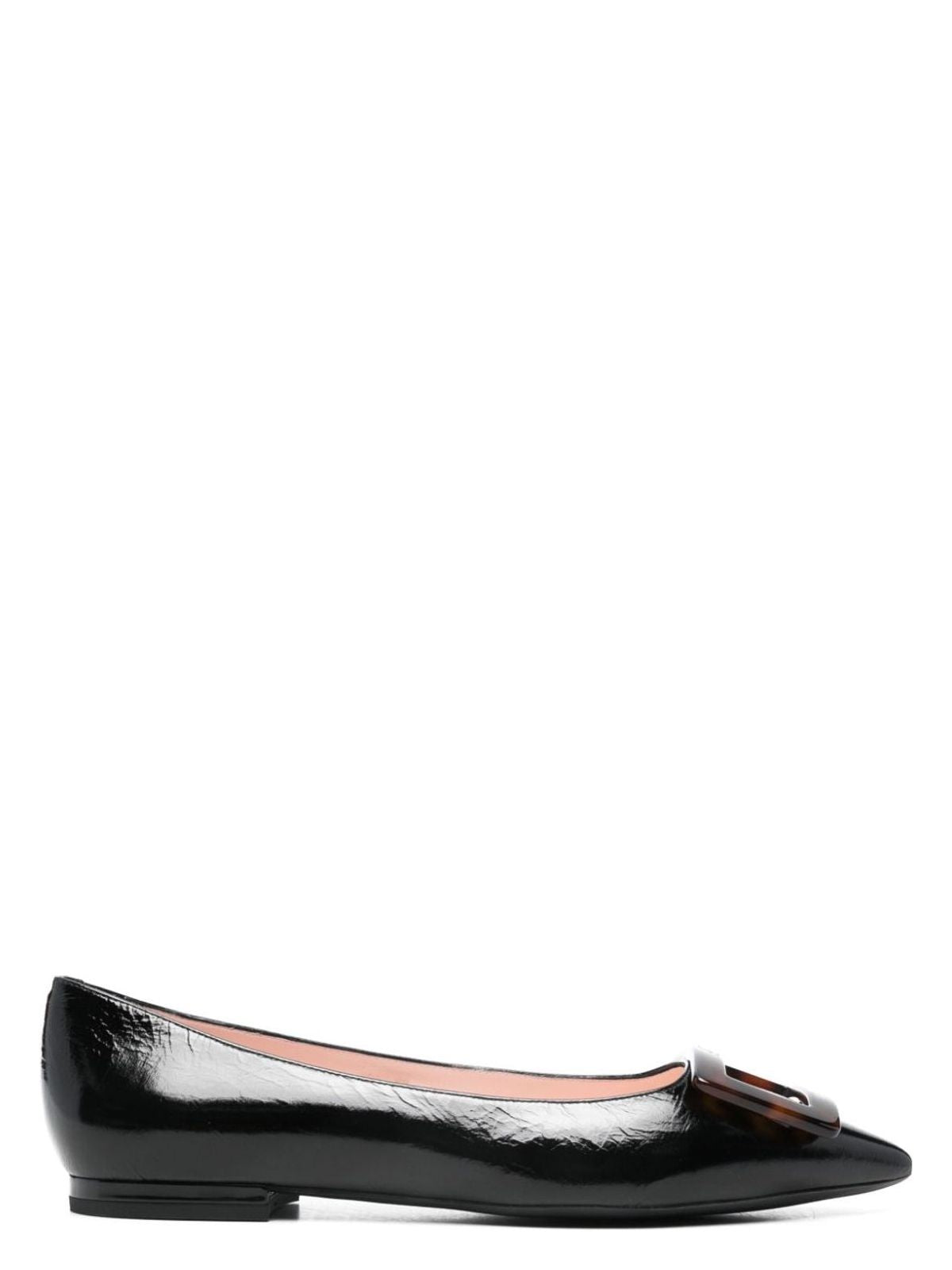 GOMMETTINE TURTLE LEATHER BALLET FLATS