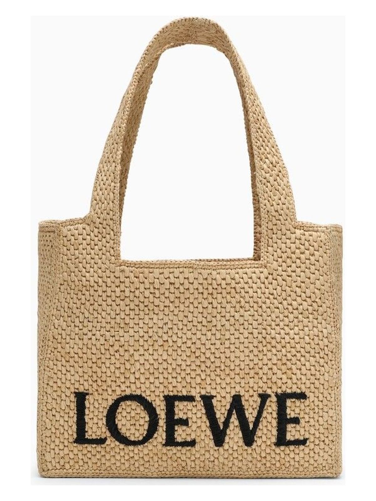 FONT LARGE NATURAL RAFFIA BAG