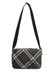 CHECK FABRIC SHOULDER BAG