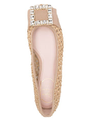 TRÈS VIVIER RAFFIA BALLET FLATS