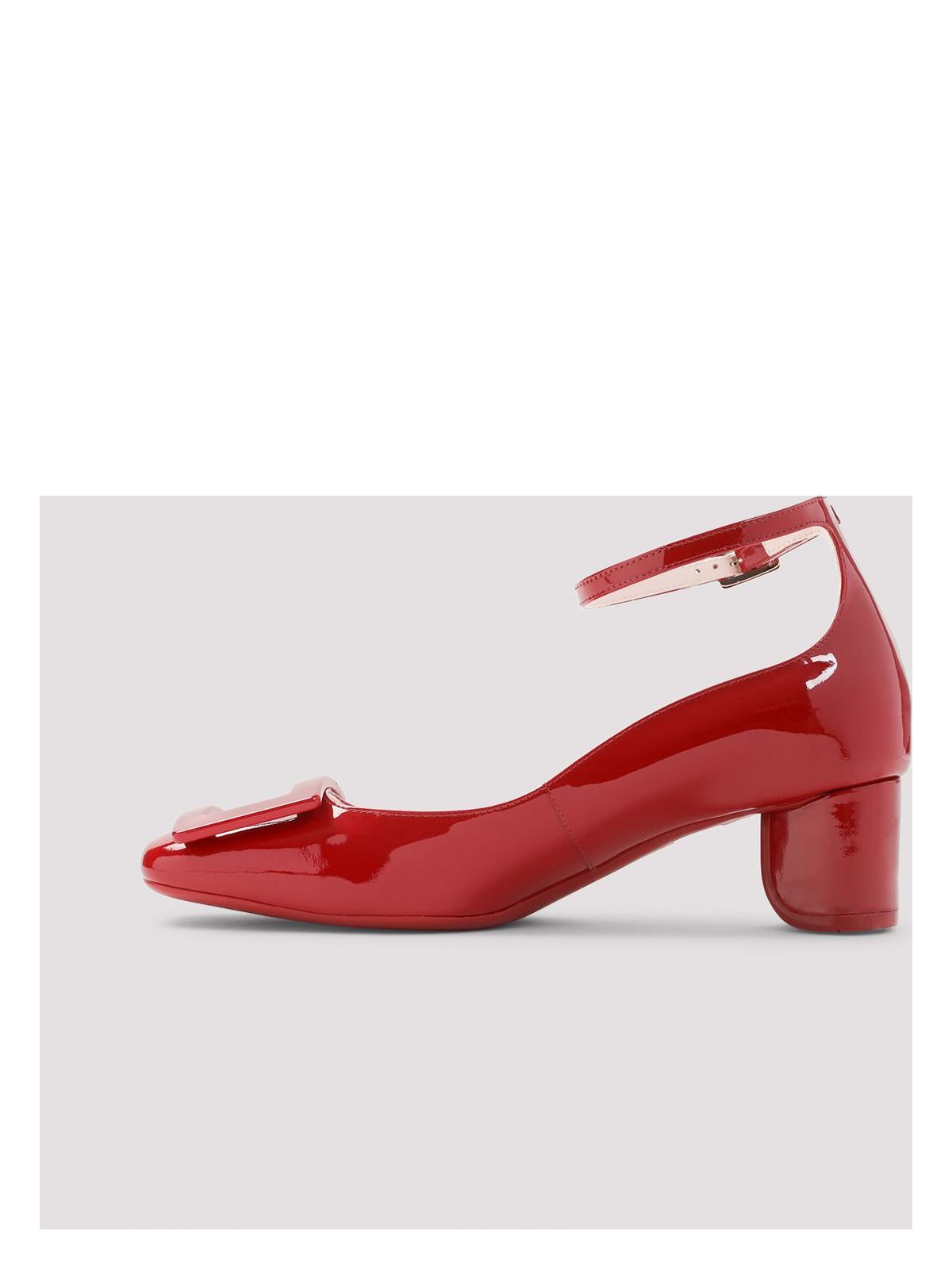 ROUNDY LACQUERED ANKLE STRAP DEC 45 PUMPS