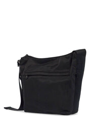 BLACK RECYCLED POLYESTER SACOCHE WITH ADJUSTABLE STRAP