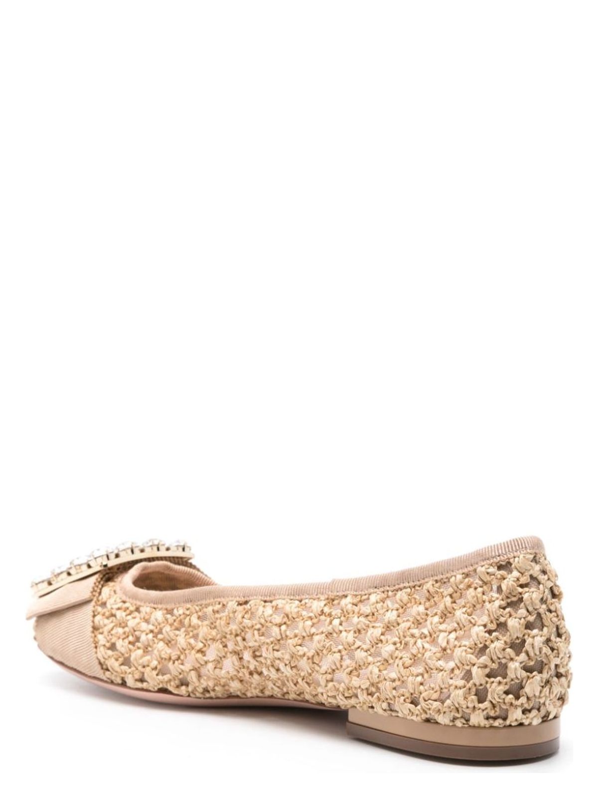 TRÈS VIVIER RAFFIA BALLET FLATS