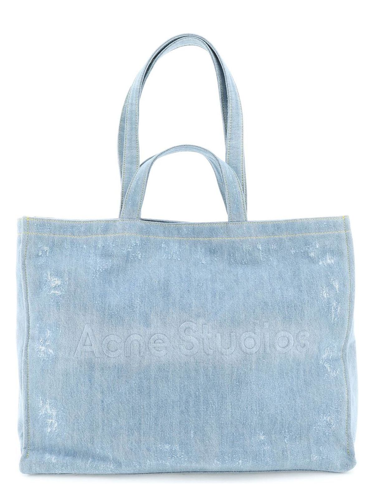 DENIM TOTE BAG WITH LOGO