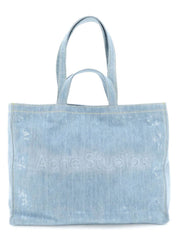 DENIM TOTE BAG WITH LOGO