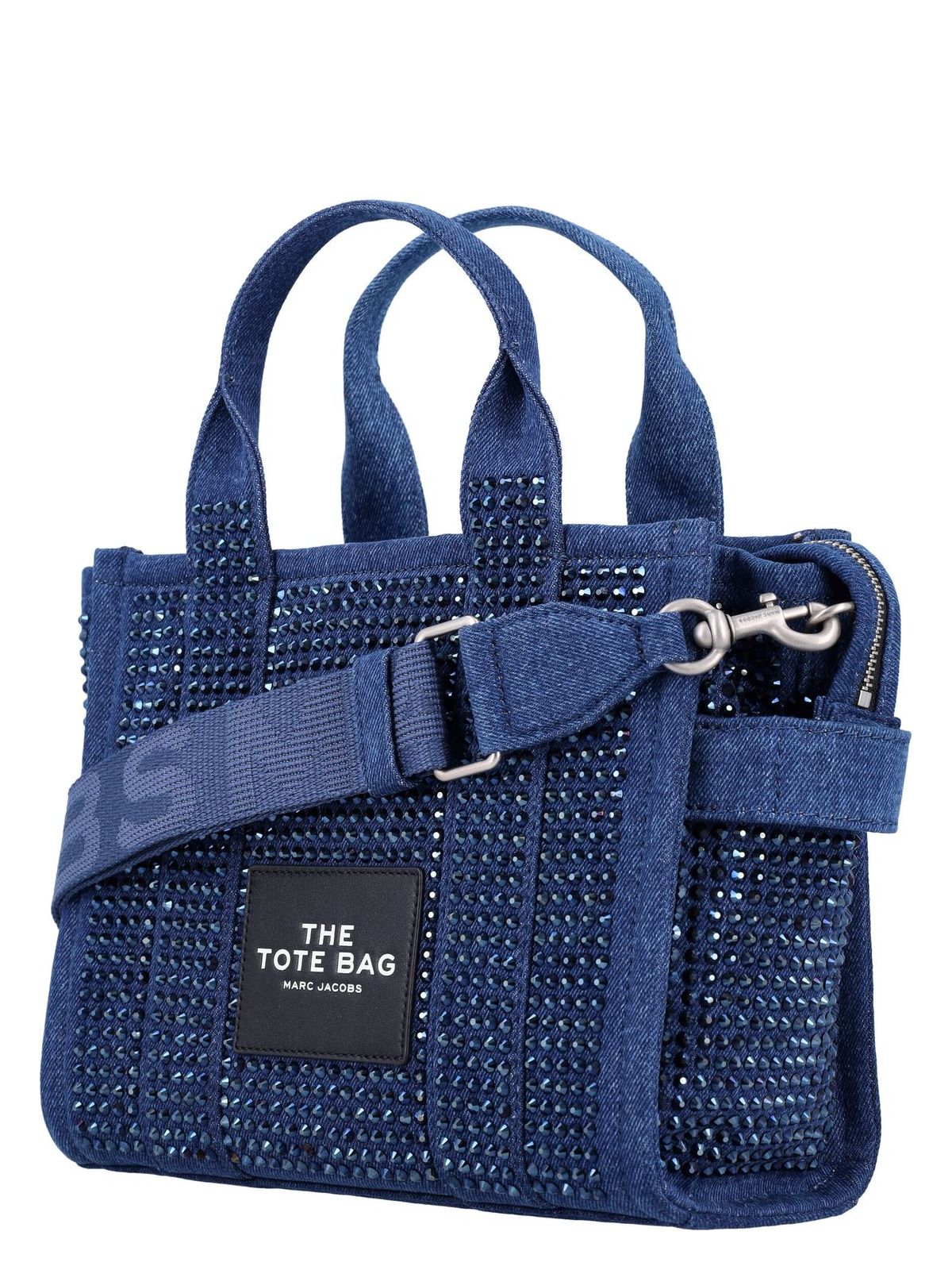 THE SMALL TOTE DENIM CRYSTAL