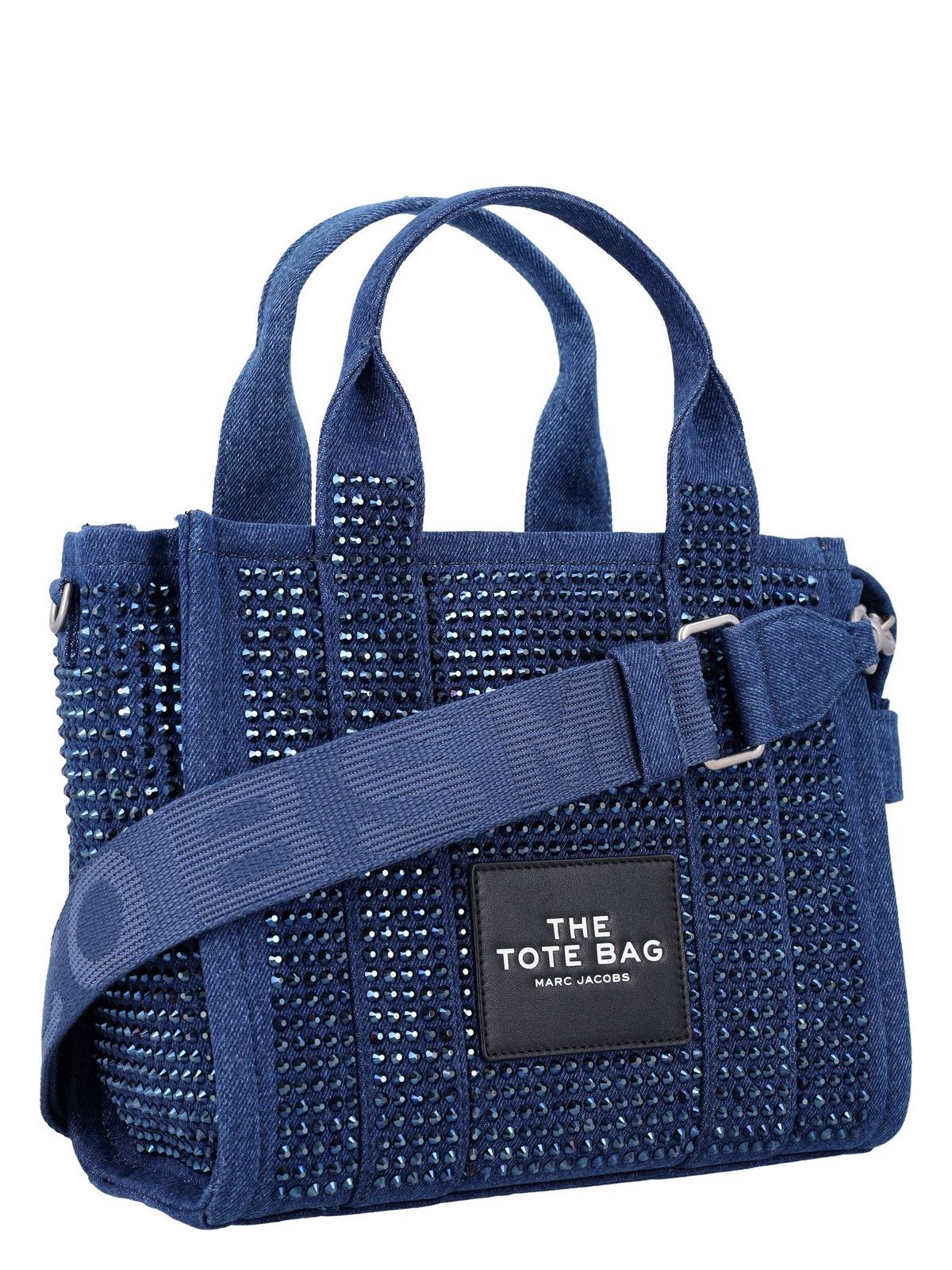 THE SMALL TOTE DENIM CRYSTAL