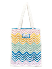 GRADIENT WAVE CROCHET TOTE BAG