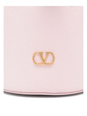 VLOGO SIGNATURE MINI LEATHER BUCKET BAG