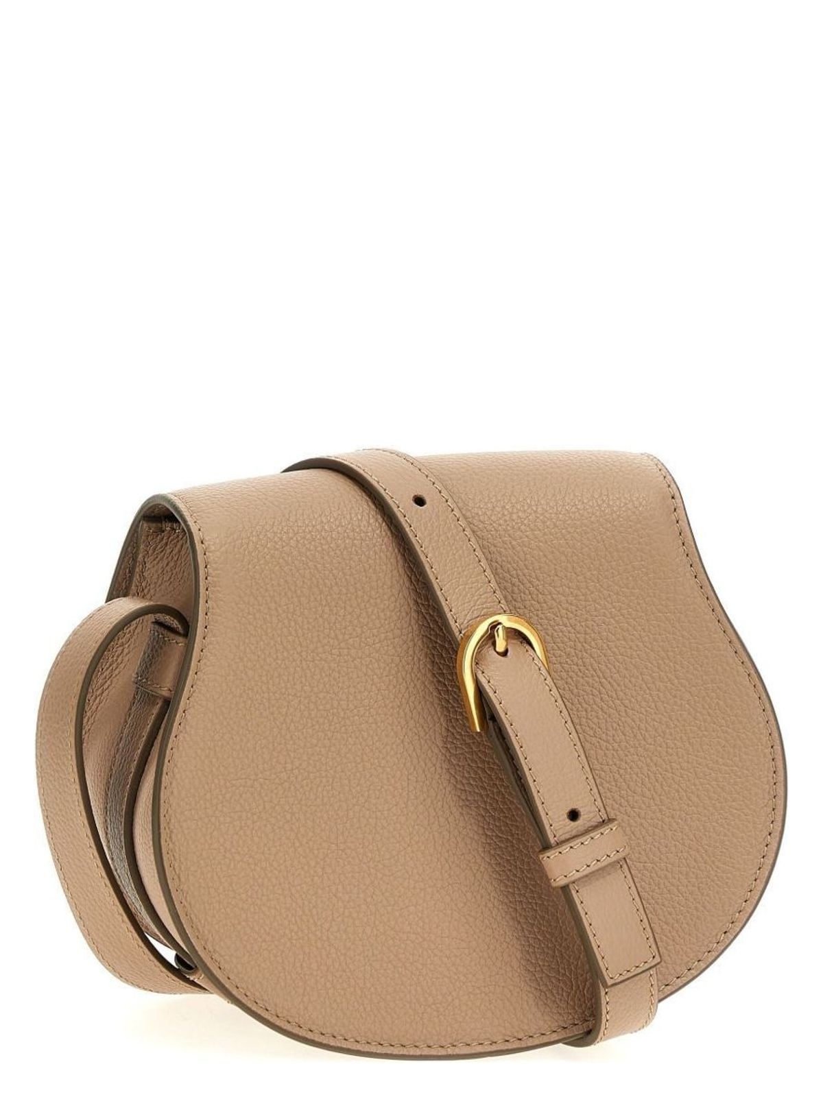 SMALL MARCIE SADDLE BAG IN GRAINED LEATHER